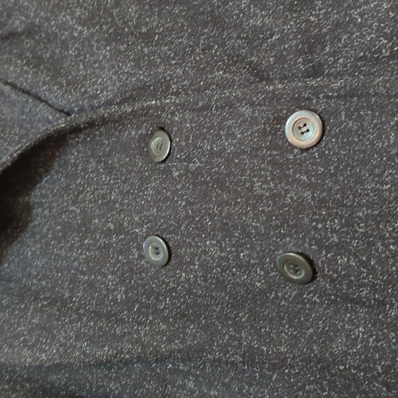 Maggie Lawrence Collection Vintage Wool Coat w/Leather Trim Size 12 - Picture 7 of 13